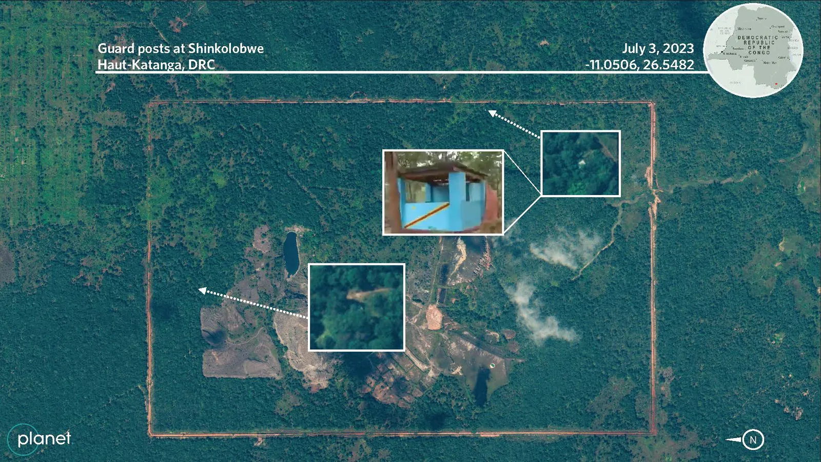 Guard posts at Shinkolobwe